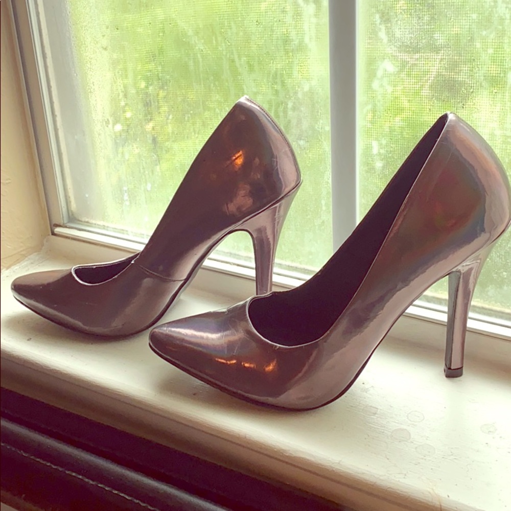 Forever 21 iridescent / holographic heels
